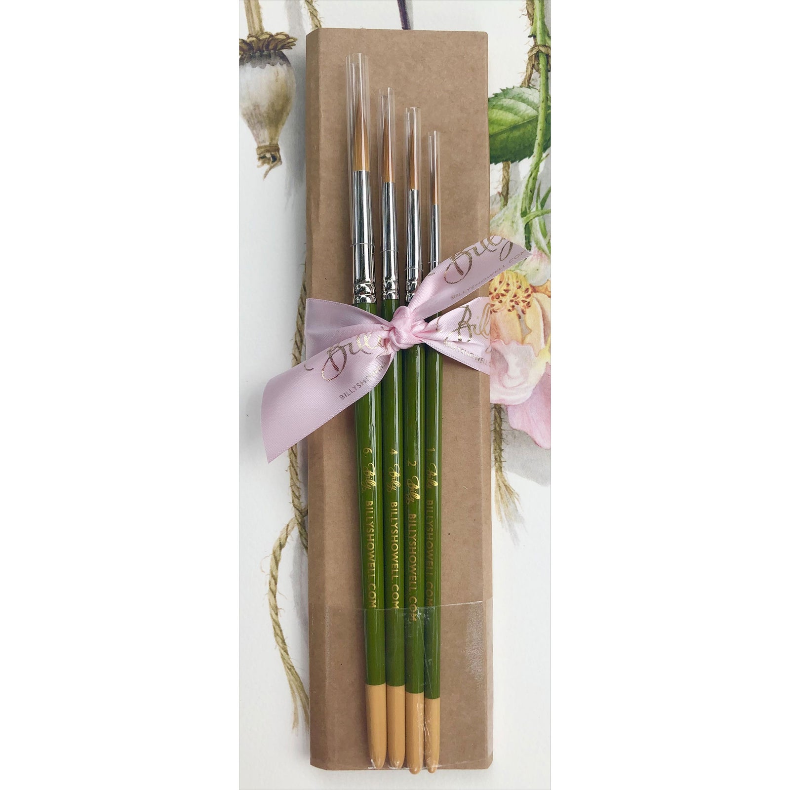 New - The Billy 4 Fine Tipped Synthetic Brush Set