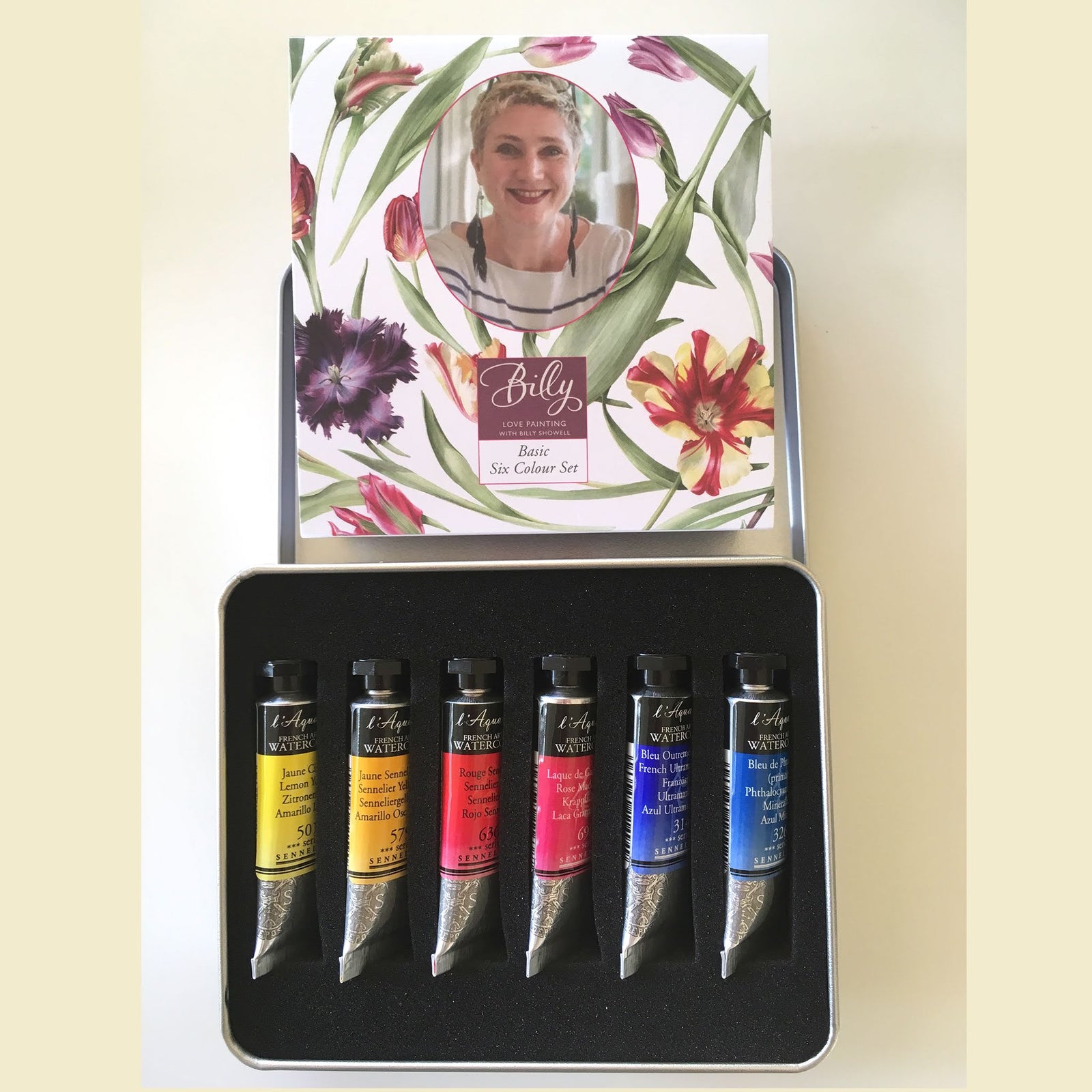 Billy Showell : Sennelier Watercolor Paint : 10ml : Basic Color Set of 6